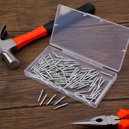 200Pcs Double-Head Skirting Thread Seamless Nail, Skirting Line Without Marks Nail, Invisible Security Screws Equipped with Nail Specific Sleeve Tool