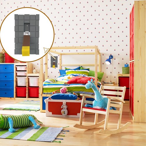 Game Room Light Switch Cover, 1 Toggles Blocks Light Switch Cover, My World Room Decor, 1 Gangs Standard Size for Fans Kids Bedroom Decoration, Yellow stick level