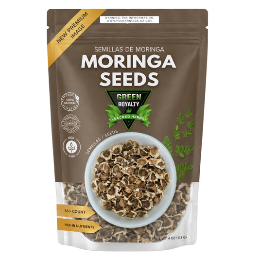 Green Royalty Moringa Seeds (350 + Count) – 100% Natural Non-GMO Herbal Seeds – Nutrient-Rich Superfood for Daily Balance – Sugar Free, Caffeine Free, Gluten Free – 2-Month Supply