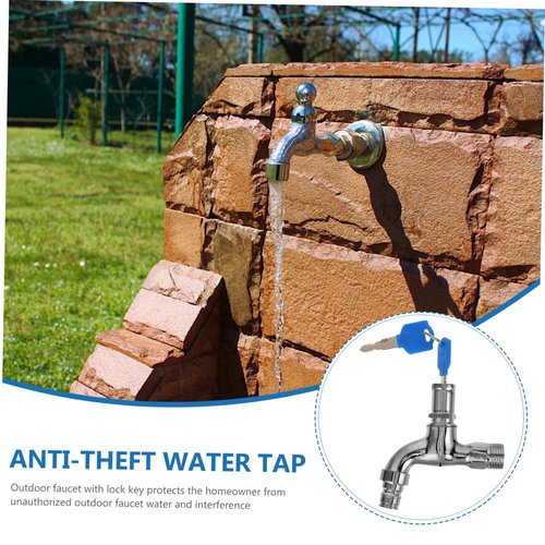 Cabilock Alloy Material Faucet Lockable Design for Outdoor Use Anti-Theft Water Faucet Lock Key
