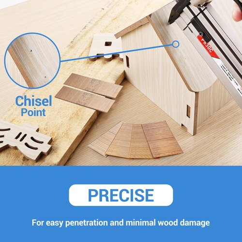 meite 23 Gauge Pin Nails, 2-Inch Micro Headless Pins for Pin Nailer - Copper Plated Pins Nails for Nail Gun, Ideal for Fine Woodworking and Trim Work (10,000 PCS)