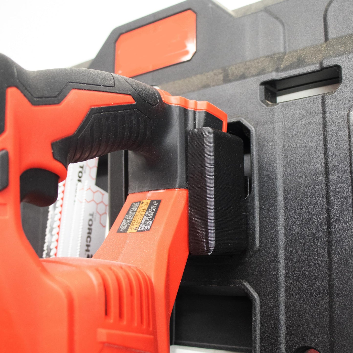 Packout Accessories M18 Milwaukee Sawzall Mount for Packout Wall, Black, Small, Wall Mount, Garage/Workshop