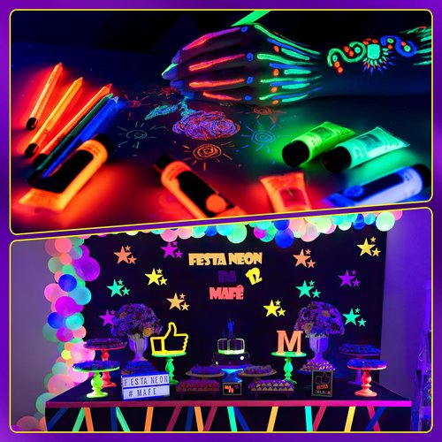 NEWREACH 45W Black Light, LED Blacklight Bar with 6.6ft Cord, Glow in The Dark Light Up 28x28ft, for Glow Party, Neon Decoration, Body Paint, Fluorescent Poster, Birthday, Halloween, Bedroom