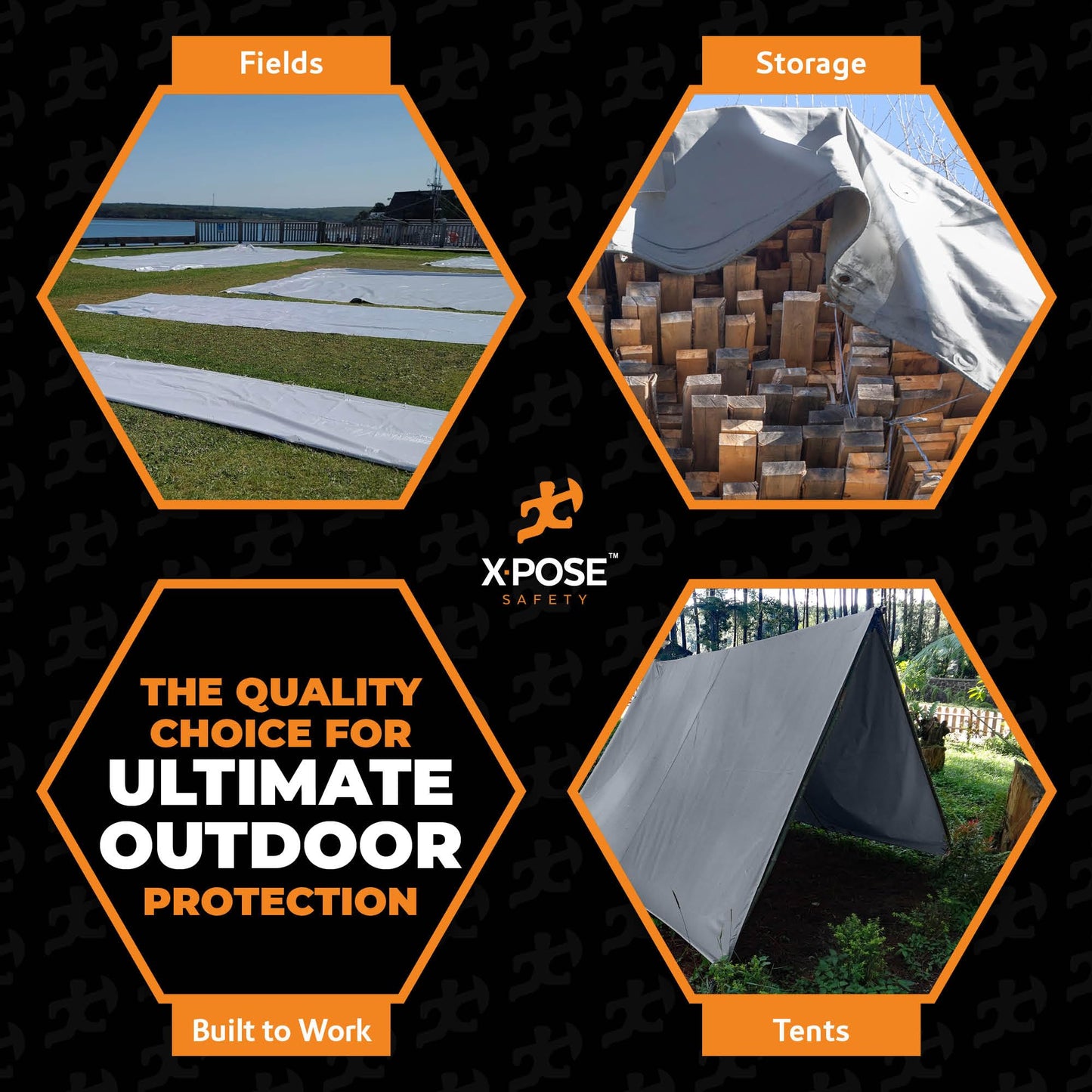 Heavy Duty Silver Poly Tarp 20' X 30' - Multipurpose Protective Cover - Durable, Waterproof, Weather Proof, Rip and Tear Resistant - Extra Thick 12 Mil Polyethylene - by Xpose Safety
