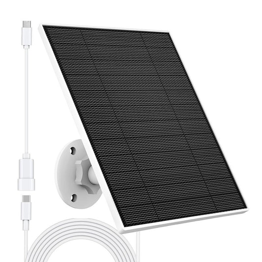 Solar Panel for Eufy Outdoor Camera, 5W Solar Panel Charger Compatible with Eufycam, Continuous Power Supply, 9.8ft Charging Cable, IP65 Waterproof, Adjustable Wall Mount, 1 Pack
