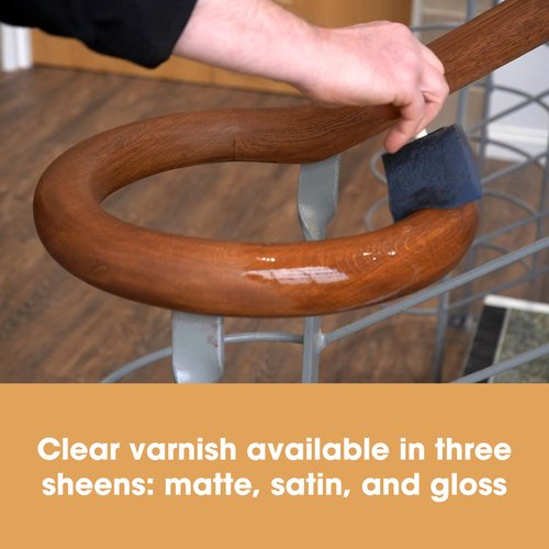 Furniture Clinic Wood Varnish | Satin | Polyurethane Waterproof Coating | Water Based Clear Coat | Wood Sealer for Indoor & Outdoor Furniture | Perfect for Chairs, Tables, Cabinets | 250ml / 8.5 Oz