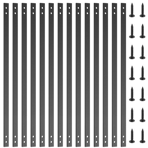 Akenow 51 Pack Deck Balusters for Deck Railing, 36"X1" Heavy Duty Cast Iron Stair Railing, Flat Straight Baluster with Screws, Compatible with Wood & Composite Deck for Porch, Fence, Patio