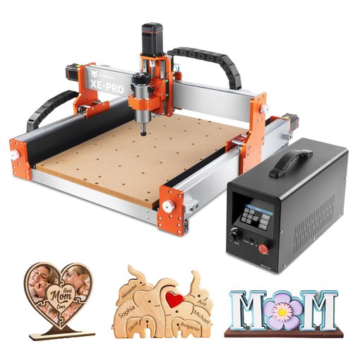FoxAlien CNC Router Machine XE-PRO with Ball Screws, 400W Spindle 3-Axis Engraving Milling Machine for Wood Aluminum Cutting Upgradable to Linear Rails