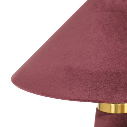 Tov Furniture Graham Burgundy Velvet Table Lamp