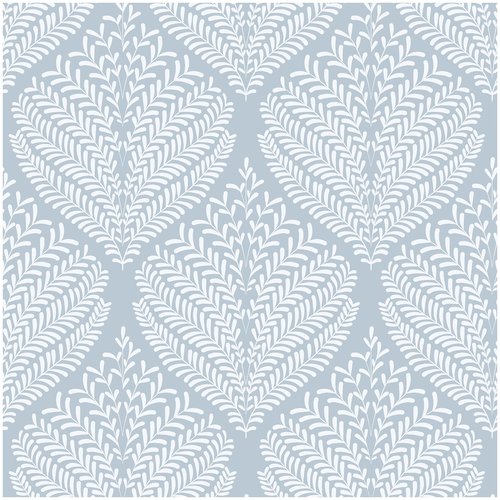 Modern Peel and Stick Wallpaper Blue and White Wall Paper 17.3"x78.7" Self-Adhesive Removable Contact Paper Boho Wallpaper Leaf Geometric Decorative for Bedroom Bathroom Cabinets Decor Vinyl Roll