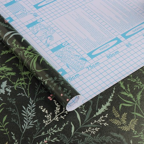 Erfoni 16.9''x118'' Dark Leaf Peel and Stick Wallpaper Boho Removable Wallpaper Floral Leaf Self Adhesive Stick on Wall Paper Modern DIY Contact Paper for Cabinets Accent Wall Waterproof Vinyl Roll