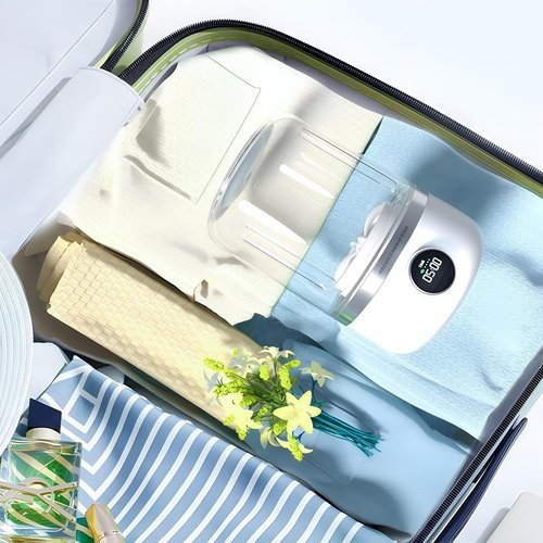 Portable mini washing machine for Underwear & Socks Rechargeable Laundry Machine, Compact Design for Travel, Camping, Baby Clothes (M2 - Pro Version)