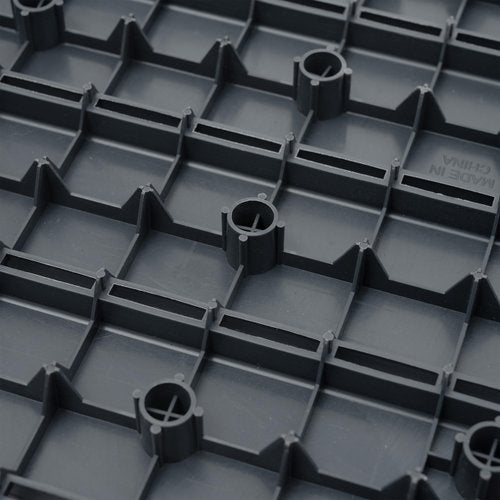 kejector 44 Pack Plastic Interlocking Deck Tiles,Patio Deck Tiles 12"x12" Square Waterproof Flooring Outdoor All Weather Use Slip-Resistant Decking Tiles for Poolside Balcony Backyard,Twill Lines