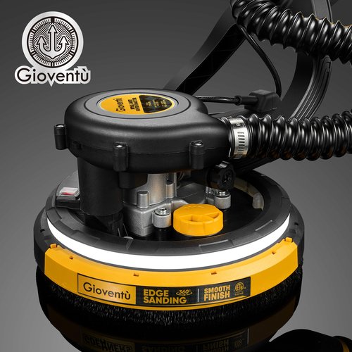 Drywall Sander, 750W Powerful Electric Drywall Sander with Vacuum Attachment, Auto Dust Collection, 7 Variable Speed 900-1800RPM, Dustless Wall Sander with Long Power Cord for Popcorn Ceiling, Drywall