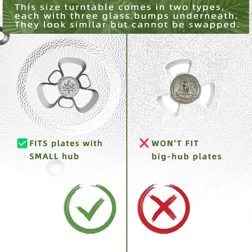 Gemroom 10.6" Microwave Glass Turntable Compatible with Hamilton Beach P90D23AL-R1, GE WB48X26755, 10 5/8 inch Replacement Microwave Glass Plate for Whirlpool WPW10551236