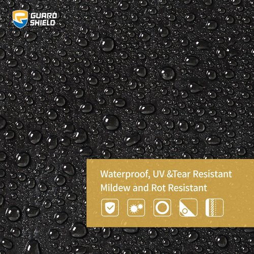 GUARD SHIELD Super Heavy Duty Black/Silver Ploy Tarp Cover 20x20 Feet Waterproof Tarps 16mil Thick UV and Tear Resistant Tarpualin