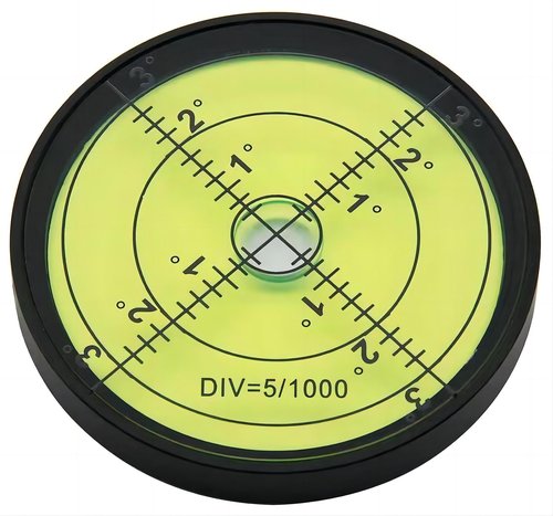 BUBLEVL Round High Precision 2.4inch 60MM Accuracy 15'/2 Aluminium Cardan Circular Bullseye RV leveling Bubble Levels For Motorhome, Camping, Trailer, Construction, CNC machine