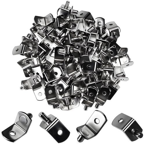 Hubuki 5mm Shelf Pegs pins 5 mm Kitchen Cabinet Bookshelf Shelf Support Pegs with Holes L Shape Adjustable Metal Shelves Holders for Wood Shlving Bookcase（70Pcs）