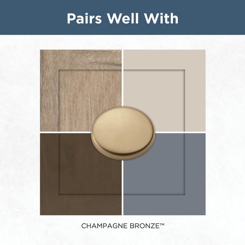 FRANKLIN BRASS Recessed Square (10-Pack) Cabinet Knobs | Champagne Bronze Handles for Dresser Furniture Drawers/Kitchen/Door/Bathroom | 1" P49575C-CZ-B