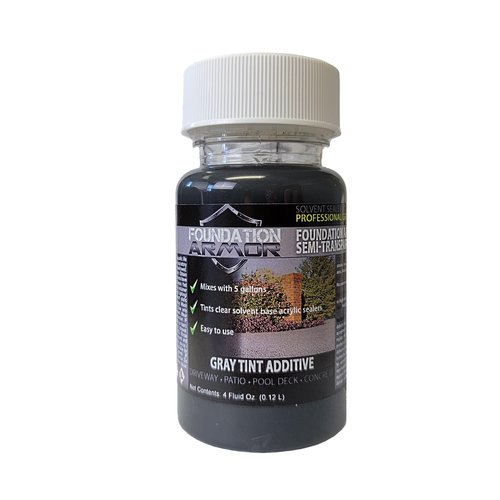 Armor Semi-Transparent Tint Packs for Solvent-Based Acrylic Concrete Sealers (Semi-Transparent Gray, 4 Ounce)