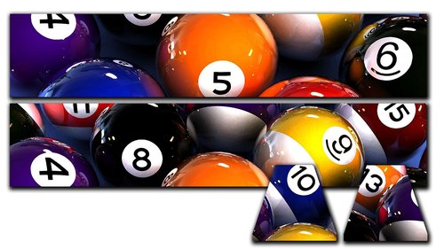 44" Acrylic Pool Table Light, Rack'em Up