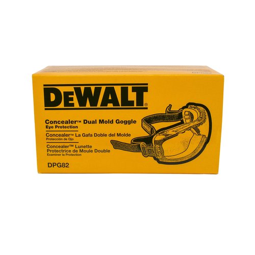 DEWALT - DPG82-21C Dewalt DPG82-21 Concealer Smoke Anti-Fog Dual Mold Safety Goggle Smoke Lens