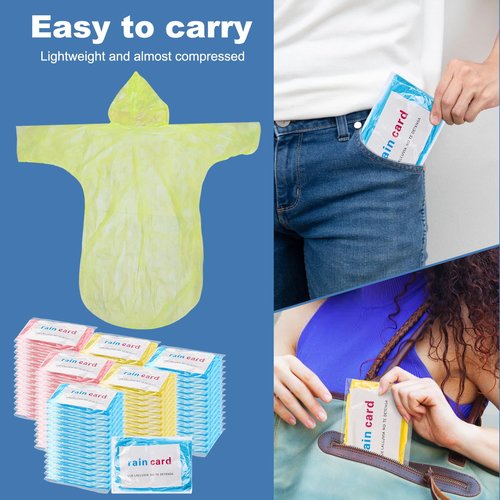 twoworld 90 Pcs Disposable Rain Ponchos for Women Bulk,Emergency Ponchos Rain Adult for Men Women Kids Travelling Camping Hiking