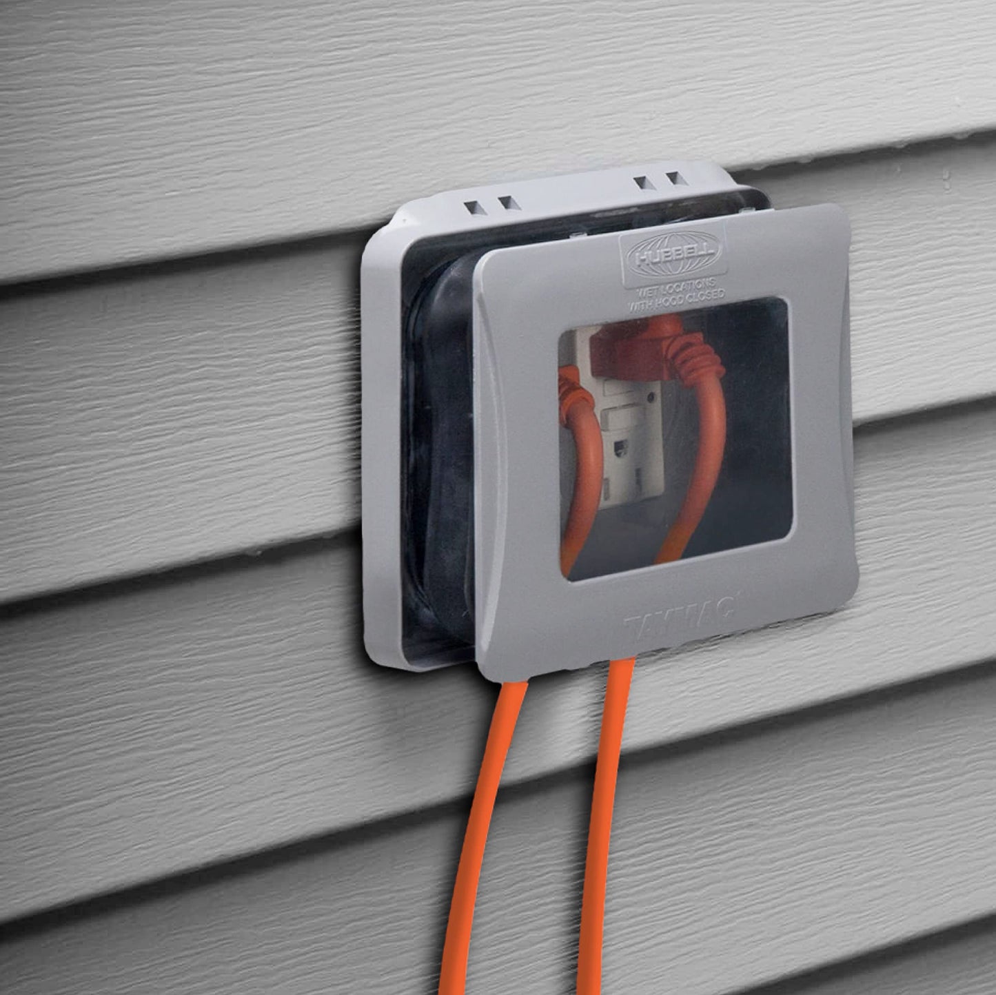 TayMac ML2500G Two-Gang Weatherproof Expandable Extra Duty In-Use Cover Gray Finish