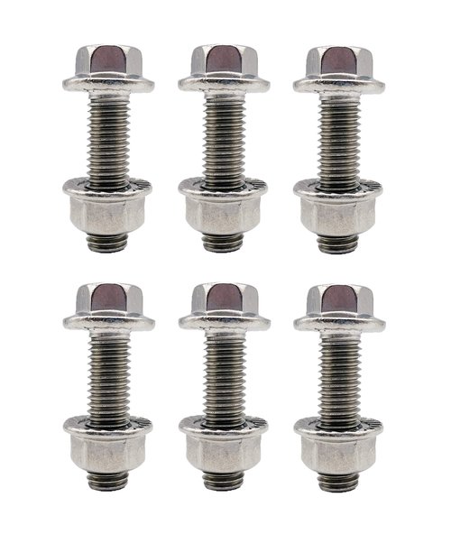 Dsnaduo Stainless Steel Flange Screws, Flange Bolts, Exhaust Manifold Hardware Kit (Bolts&Nuts) M10X1.5-35mm (6-Pack)