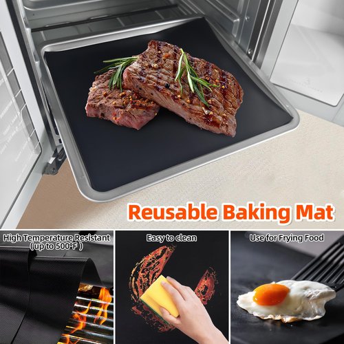 Air Fryer Accessories Compatible with Emeril Lagasse 26 Qt Extra Large & Everyday 360 Air Fryer, Baking Pans Set with Stainless Steel Baking Sheet Basket, Parchment Paper Teflon Mat for Oven
