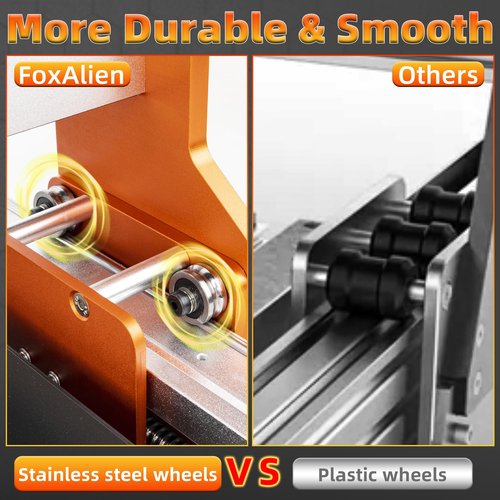 FoxAlien CNC Router Machine XE-PRO with Ball Screws, 400W Spindle 3-Axis Engraving Milling Machine for Wood Aluminum Cutting Upgradable to Linear Rails