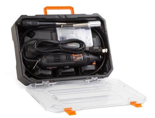 WEN 23103 1-Amp Variable Speed Rotary Tool with 100+ Accessories, Carrying Case and Flex Shaft