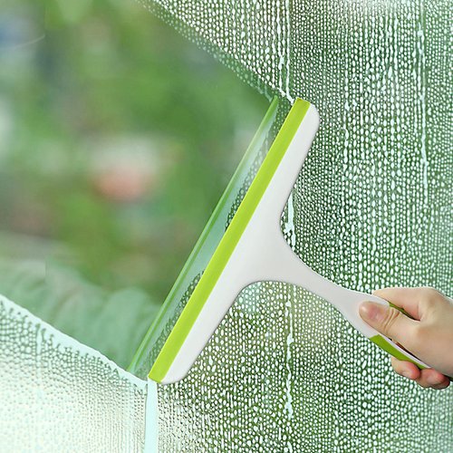 AWIIJVFG Household Glass Scraper Household Floor Scraper Can Be Hung with Labor-Saving Scraper Scraper, Clear Handle - Green
