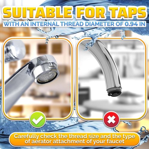 4Pcs Bathroom Faucet Aerator Replacement - 15"/16" 24mm Kitchen Bathroom Sink Attachment High Flow Aerator for Sink Faucet Aerators M24 Male Thread