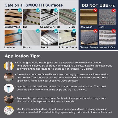 Leyibo Anti Slip Tape Clear Waterproof Outdoor/Indoor with Roller, 3" x 35Ft Non Slip Traction Grip Tape for Bathtubs, Boats, Stairs, Pools, Transparent, Soft, Comfortable for Bare Feet (3" X 35')