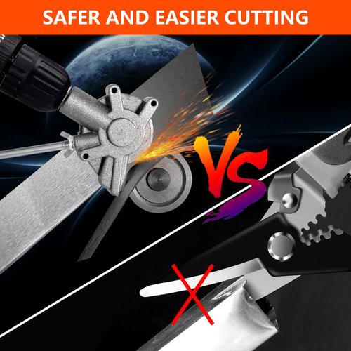 Tyimble 2025 Electric Drill Plate Cutter - Efficient Metal Shears Attachment for Effortless Cutting of Iron, Steel, Copper, Aluminum - Superior Precision and Efficiency, a Must-Have for DIY.