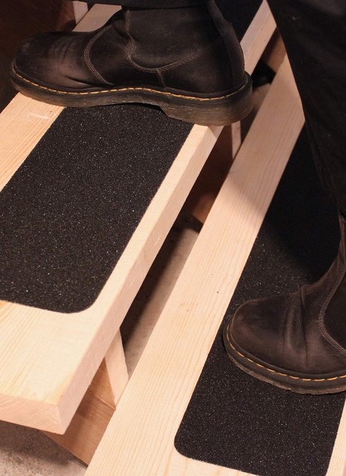 6”x30” Stair Treads Non-Slip Outdoor Tape – (10-Pack) Black Anti-Slip Strips