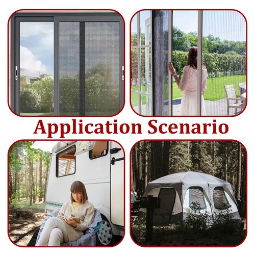 40Pcs Screen Repair Kit Window Screen Repair Patch Strong Adhesive Fiberglass Mesh Pacth Tape for Mesh Door Holes Covering Tears