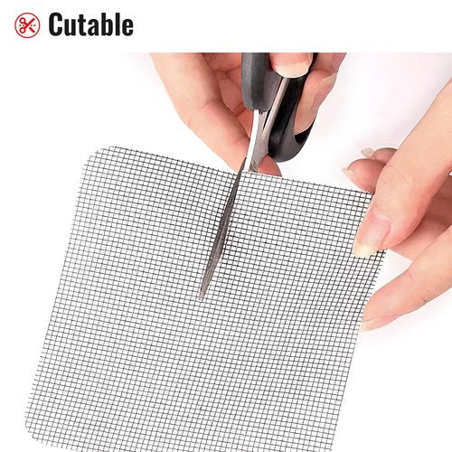 Window Screen Repair Patch, 10 Patches, 4"x 4"(10cm x 10cm), Black, 3-Layer Strong Adhesive Window Screen Mesh Tape, Repair Kit for Window and Door Screen Tears Holes