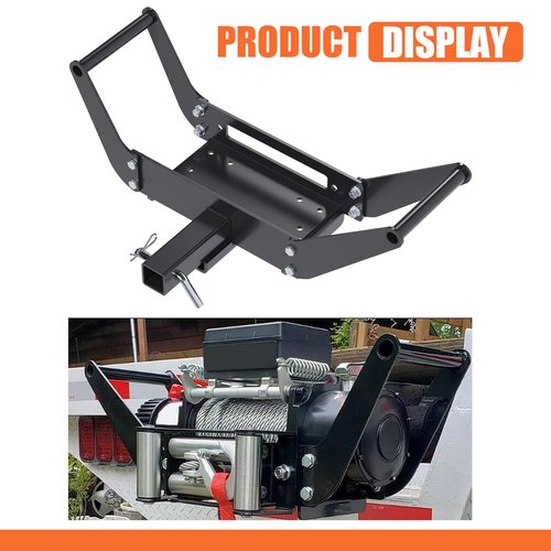 ECOTRIC 10x 4 1/2 Cradle Winch Mount Mounting Plate 8000-13,000 Lb Capacity Winch Mounting Hitch Receiver Recovery Winches Foldable