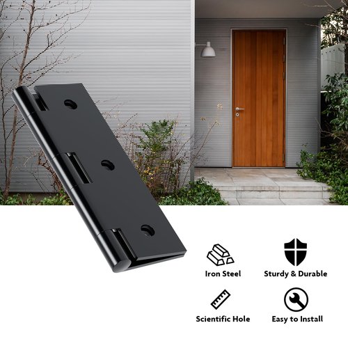 LEIFENY 6 Pack 2.5 inch Black Door Hinges, Small Hinge Hardware for Doors, Cabinets, DIY Projects (Screws Included)