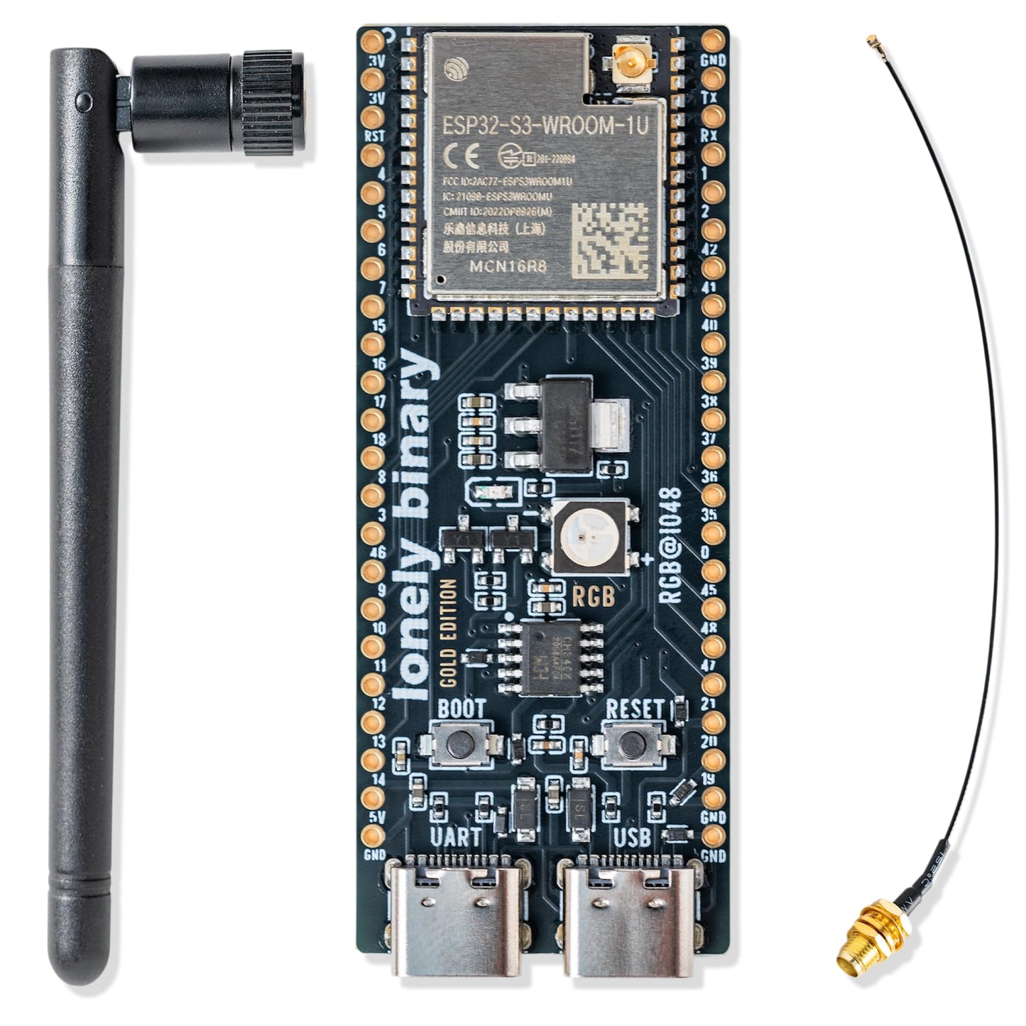 Lonely Binary ESP32-S3 N16R8 Gold Edition 16MB IPEX Antenna for Arduino IDE