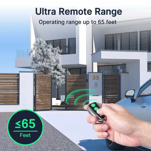 M12 Remote Control 4-Button Transmitter for Swing/Sliding Gate Opener, Compatible with Lockmaster, Topens, Casar, Wireless Key Transmitter Key Fobs Security Gate Controller with Keychain (2-Pack)