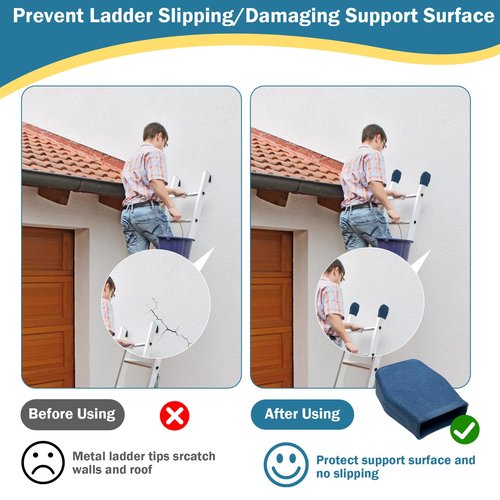 4 Pack AC19-2 Extension Ladder Covers Replacement for Werner Extension Ladder, Fits for All Werner Ladders Except 500, D500, D7136-2, D7140-2 & MT Series