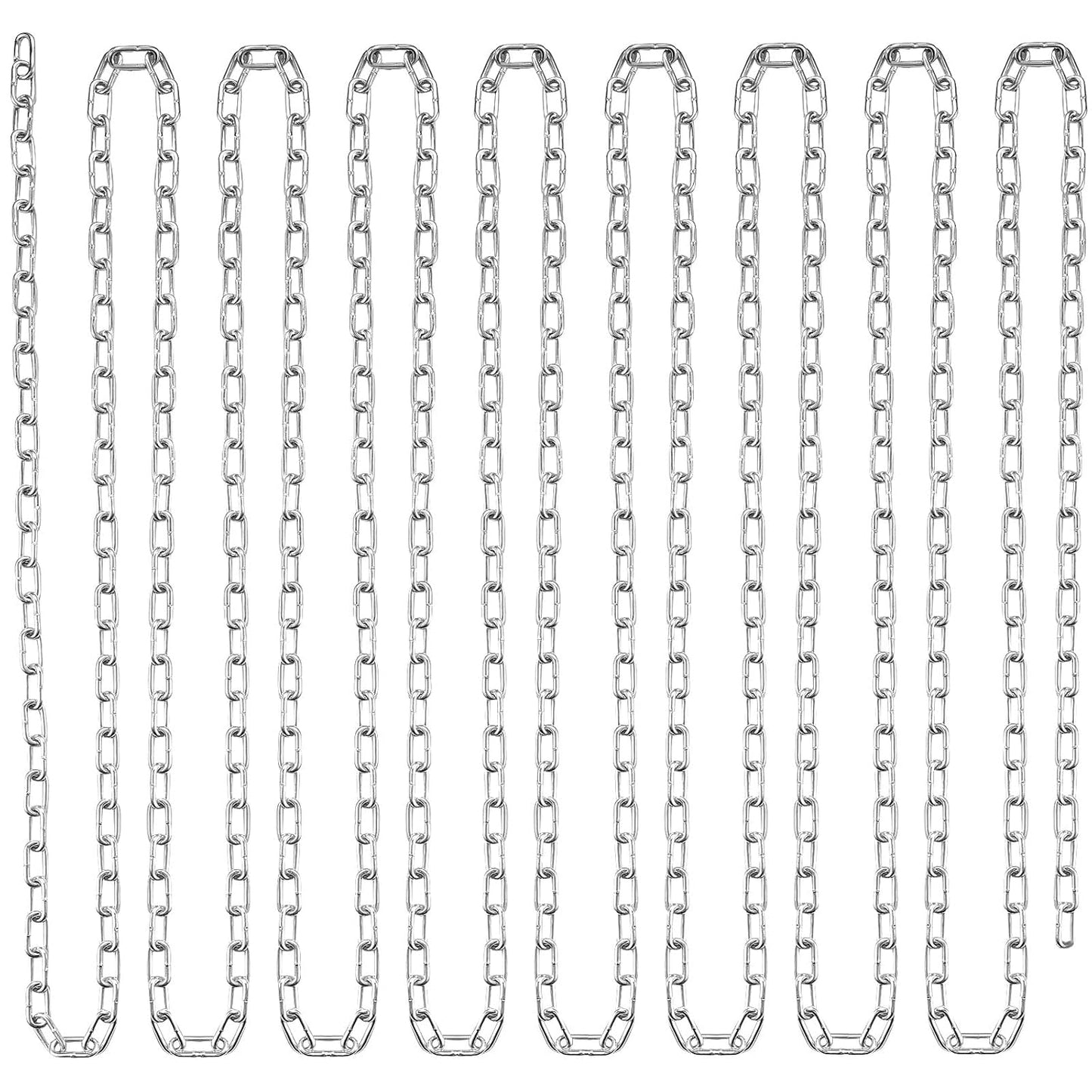 VEVOR Grade 30 Chain 3/16 Inch by 100Ft Length Grade 30 Proof Coil Chain Zinc Plated Grade 30 Chain for Towing Logging Agriculture and Guard Rails