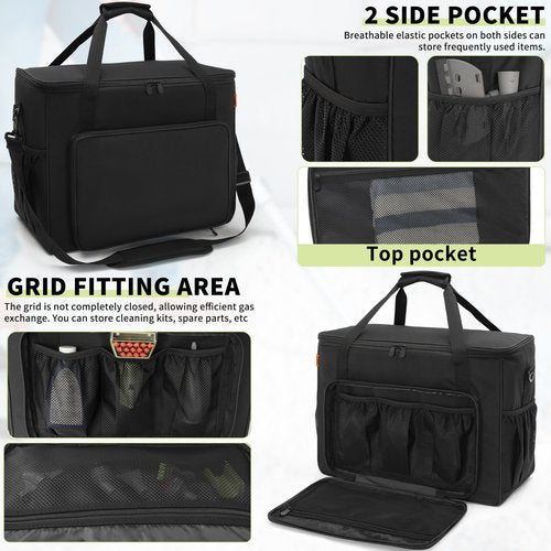 TORIBIO Storage Carry Bag Compatible with Bissell Carpet and Upholstery Cleaner 1400B/3353/74R7, Organizer/Case for Bissell Little Green with Extra Pockets for Accessories