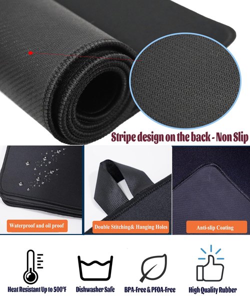 QTECLOR Stove Top Covers, Extra Large Stove Top Cover for Electric, Anti-Slip Waterproof Mat for Glass Stove Top Protector Flat Top Oven Cover Mat Multipurpose Foldable Cooktop Cover, QTE-2023
