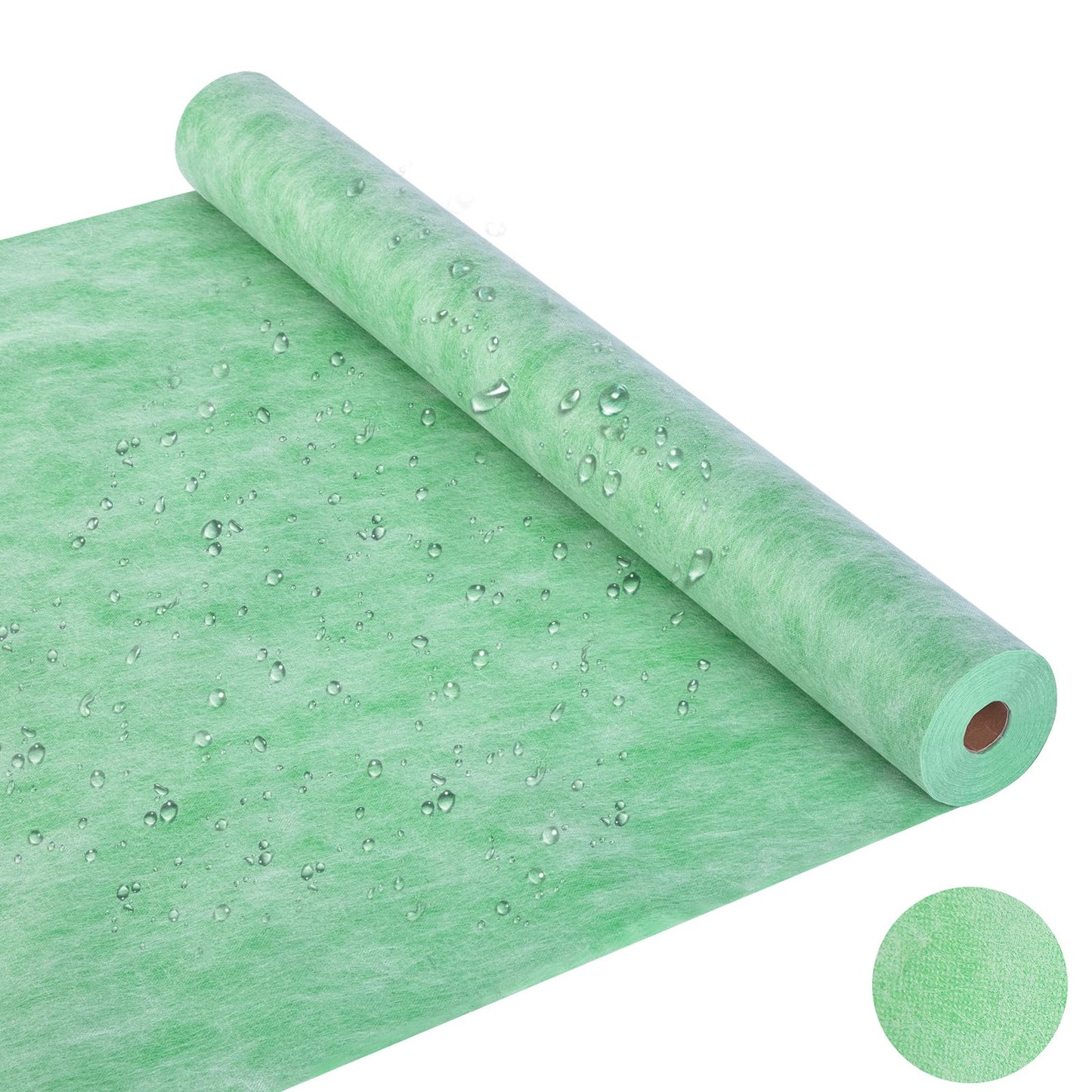 Waterproof Membrane Flooring Underlayment - 23.6 Mil Thick Polyethylene Fabric Roll 3.3ft x 98.5ft(323 SQ) Waterproofing Solution for Showers, Bathrooms, Saunas, Steam Rooms Wet Areas