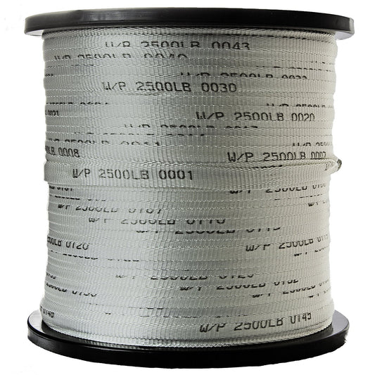 Seconds 3/4" x 102' 2500 Lb Polyester Pull Tape | Pull Webbing | Flat Rope - USA Made