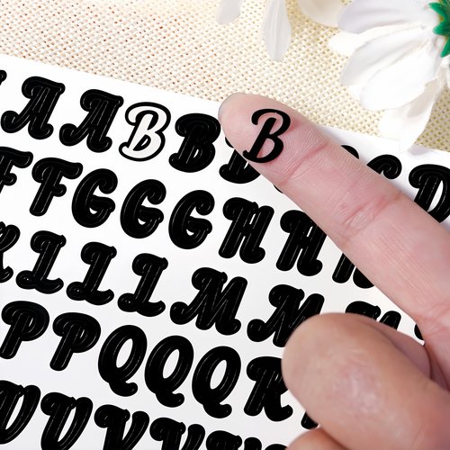 Keeshibao 2500 PCS Letter Stickers Small, Mini Vinyl Alphabet Stickers 1/2 Inch– Tiny Letter Sticker for Scrapbooking, Mailbox, Water Bottles,Magazine,Shoes（Half Inch, Black and White